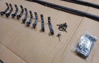 Aste per Tende Vintage in Metallo Nero
