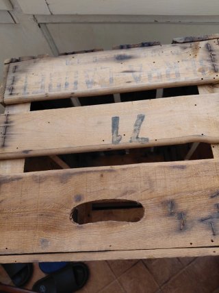 Cajas de fruta vintage de madera.