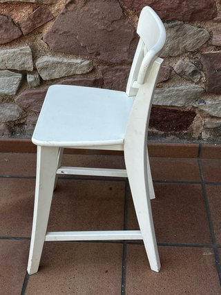 Silla IKEA INGOLF madera maciza blanca