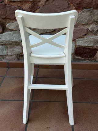 Silla IKEA INGOLF madera maciza blanca