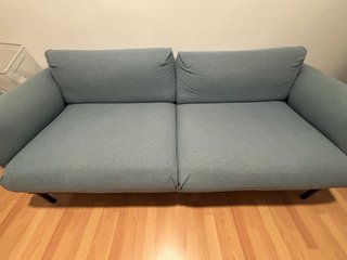 Sofá 2 plazas Ikea azul/gris