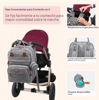 Mochila BabbleRoo Gris