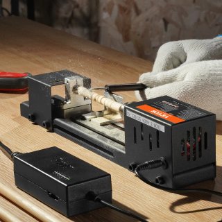 Mini Tornio per Legno Elettrico 96W 7 Velocità