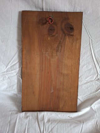 Icono religioso pintado en madera