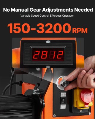 Tornio per Legno da Banco 1500W Giri Variabili