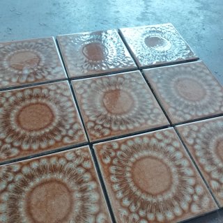 9 Azulejos Cerámica Vidriada