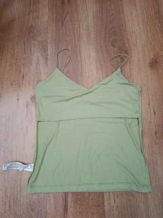 Camiseta tirantes Zara verde mujer Talla L