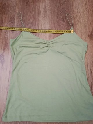 Camiseta tirantes Zara verde mujer Talla L