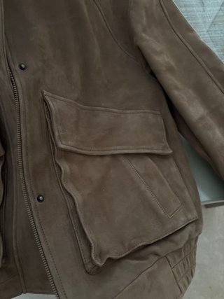 Cazadora Zara Piel Marrón Talla M
