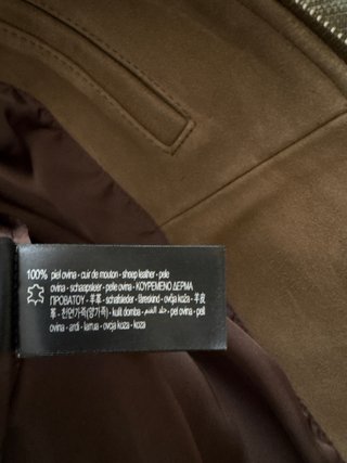 Cazadora Zara Piel Marrón Talla M