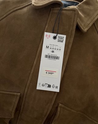 Cazadora Zara Piel Marrón Talla M