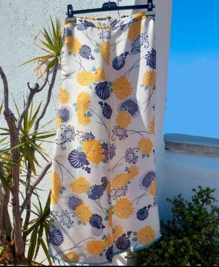 Pantalón ancho estampado floral para mujer