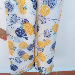 Pantalón ancho estampado floral para mujer