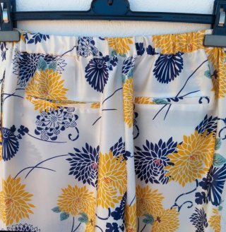 Pantalón ancho estampado floral para mujer