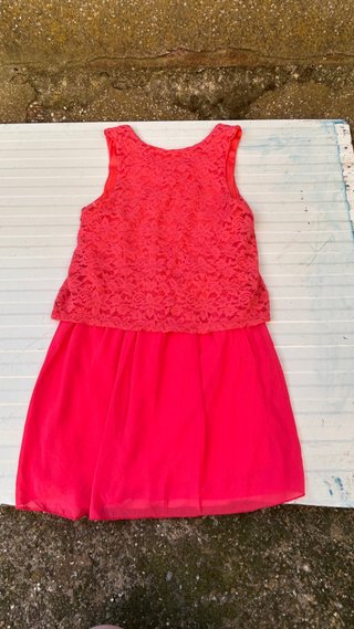 Vestido rosa encaje talla M