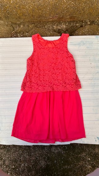 Vestido rosa encaje talla M