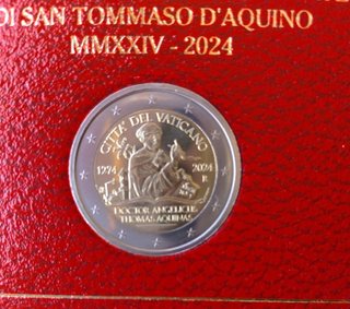 2 Euro Vaticano 2024 Santo Tomás de Aquino