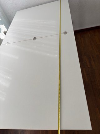 Mesa extensible blanca