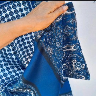 Pantalón ancho estampado mujer