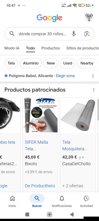 Rollo mosquitera gris 30 metros