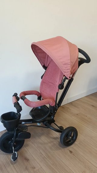 Triciclo evolutivo rosa para niña Kinderkraft