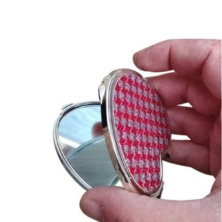 Set 12 Specchietti da Borsetta a Cuore Glitterati