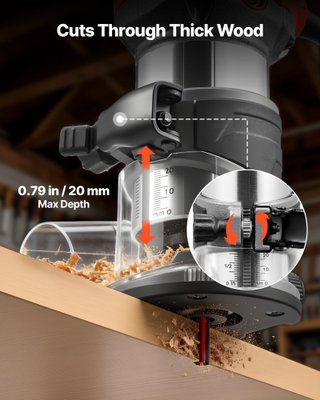 Fresatrice Palmare 710 W per Bordi Legno Variabile