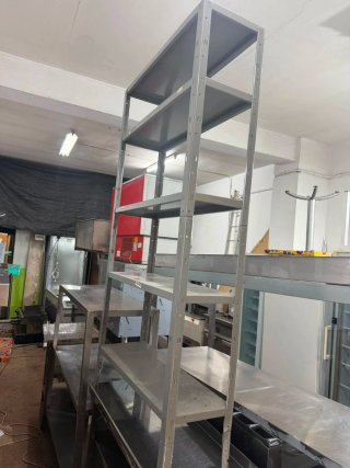 Estantería metálica gris 5 baldas