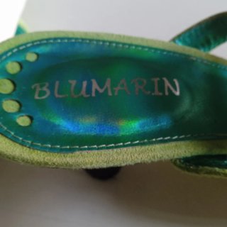 Sandali Blumarin camoscio verde strass