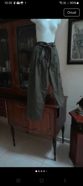 Completo Blusa e Pantaloni Cotone Verde
