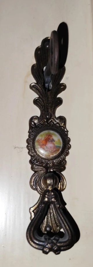 Lote 8 Tiradores Bronce y Porcelana Antiguos