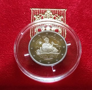 2 euros Vaticano Santo Tomás de Aquino Proof