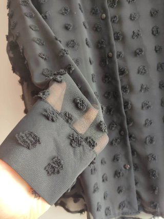 Camisa negra semi transparente