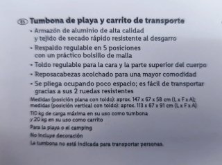 Tumbona baja plegable