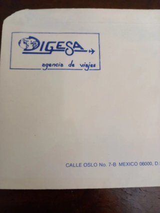 Busta vintage DIGESA  agenzia viaggi Messico