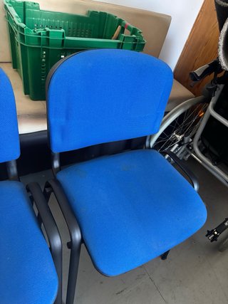 Lote de 4 Sillas de Oficina Azules
