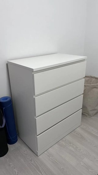 Cómoda IKEA MALM 4 cajones blanca 80x100