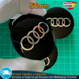Emblemas Audi 56mm x4 Tapacubos Tapas Llantas Buje