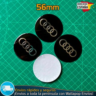 Emblemas Audi 56mm x4 Tapacubos Tapas Llantas Buje