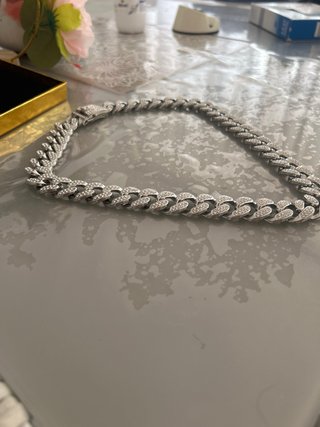 Cadena Cubana Imitación Brillante
