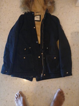 Parka mujer con capucha forrada