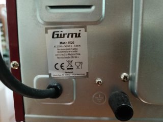 Horno Eléctrico Grill 20L 1380W Negro/Rojo