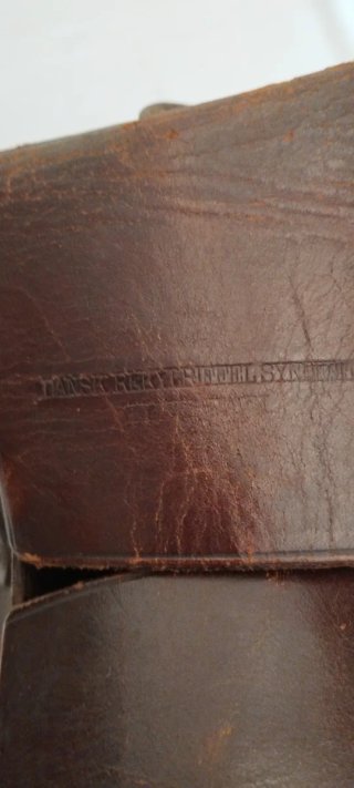 Cartera militar alemana de cuero