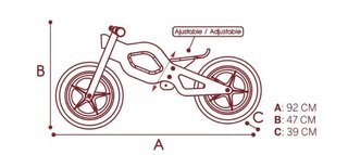 Bici WOOMAX Classic 12 sin pedales