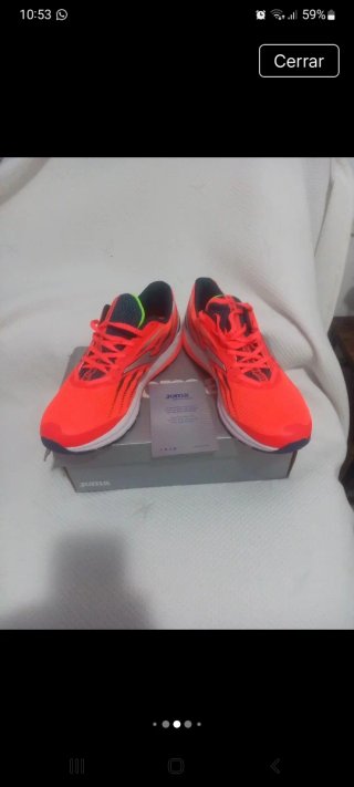 Zapatillas Joma Running Naranja y Plata