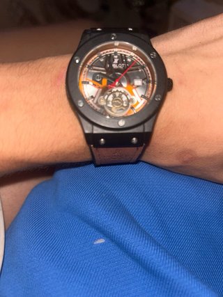 Reloj Hublot Negro y Marrón Cuero