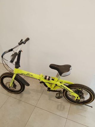Bicicleta plegable color verde