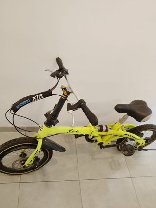 Bicicleta plegable color verde