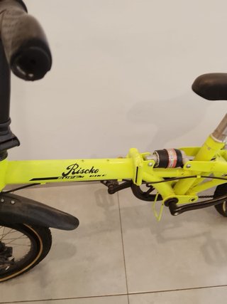 Bicicleta plegable color verde