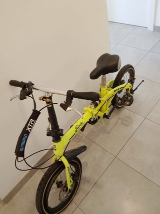 Bicicleta plegable color verde